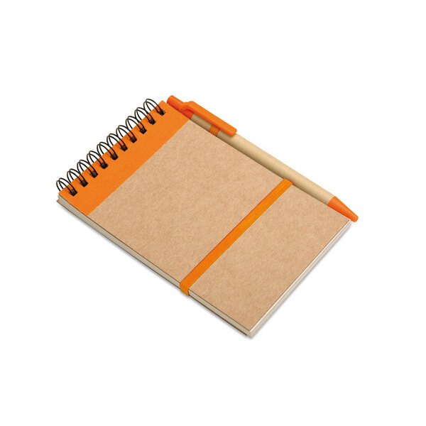 SONORA Caneta e bloco notas reciclado - GiftRetail IT3789