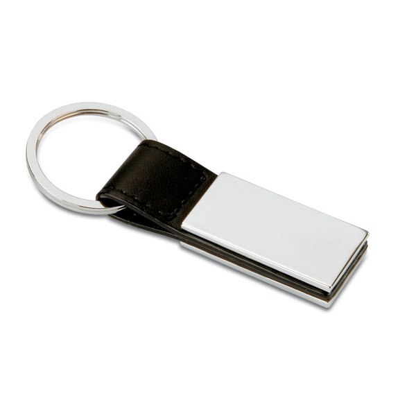RECTANGLO Porta-chaves de poli pele - GiftRetail KC6788