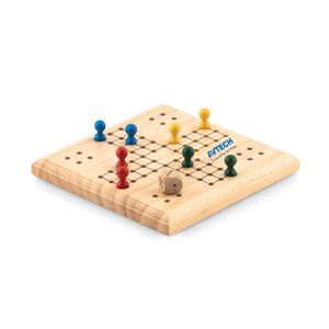 LUDO Jogo de Ludo Clássico em Madeira com Bolsa