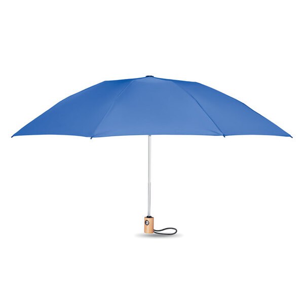 LEEDS Guarda-Chuva Reversível RPET com Cabo de Bambu - GiftRetail MO6265