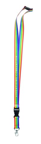 BOWYARD Lanyard Sustentável Arco-Íris com Gancho Metálico