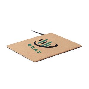 WIRELESS MATTY Eco-Friendly Cork Mouse Pad with 15W Wireless Charger