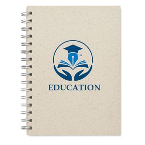 GRASS BOOK Eco-Friendly A5 Grass Paper Notebook with Lined Pages
