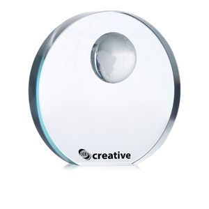 MONDAL Elegant Glass Trophy with Globe Design