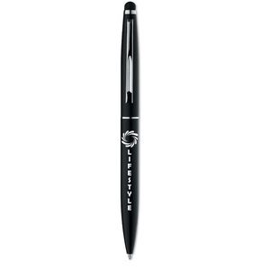 QUIM Elegant Twist Action Pen with Stylus and Blue Ink