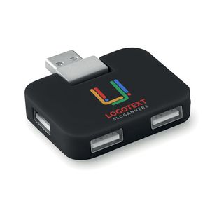 SQUARE Compact 4-Port USB Hub for Efficient Connectivity