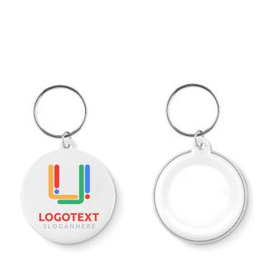 PIN KEY Customizable Pin Button Key Ring with Paper Inlay