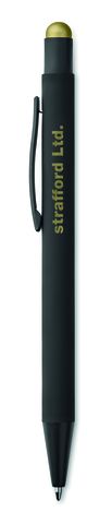NEGRITO Elegant Aluminium Stylus Pen with Blue Ink - GiftRetail MO9393