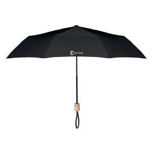 TRALEE Eco-Friendly 21 Inch Foldable Wooden Handle Umbrella