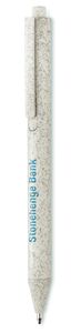 PECAS Eco-Friendly Wheat Straw and ABS Push Button Pen - GiftRetail MO9614