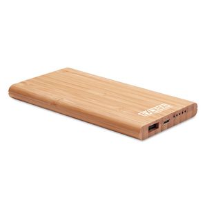 ARENA Power Bank sem fio em bambu