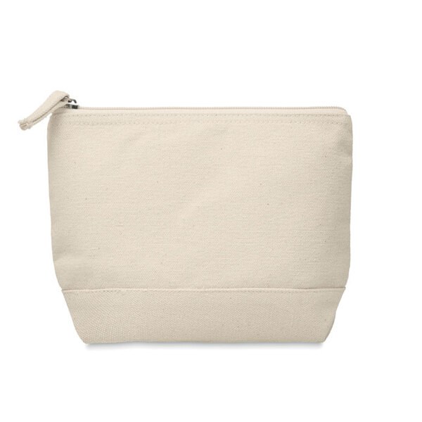 KLEUREN Stylish Two-Tone Cotton Cosmetic Bag with Zipper - GiftRetail MO9815
