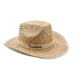 TEXAS Chapéu cowboy de palha natural - GiftRetail MO6755