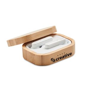 JAZZ BAMBOO TWS Eco-Friendly Bamboo TWS Earbuds with Charging Case