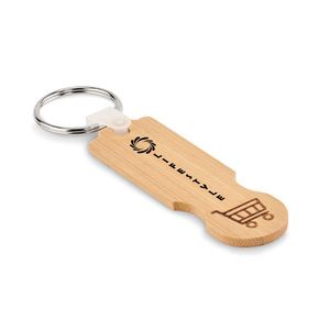 COMPRAS Porta-chaves bambu ficha euro