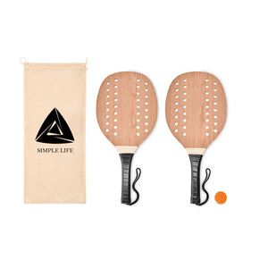 PALAS Rozenhout strand tennis set