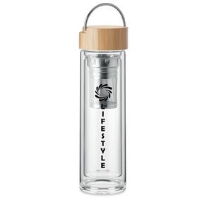 BATAMI Glazen fles dubbelwandig 400ml