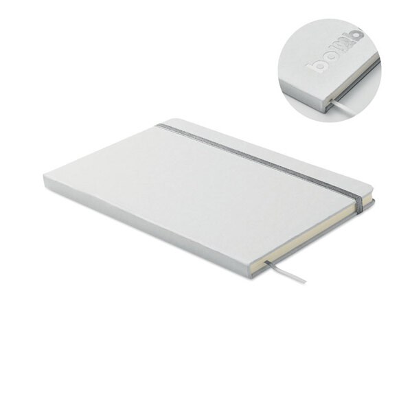 ROUTE WHITE Bloco A5 com capa de papelão - GiftRetail MO2578