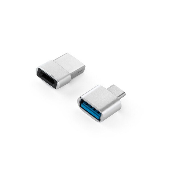 Conjunto de 2 adaptadores USB-A / USB-C em alumínio - Egotier 97090