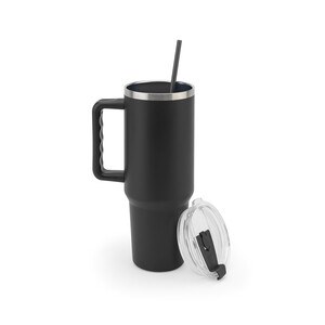 Large stainless steel travel cup (91% recycled) with vacuum insulated double wall and a matt finish 1300 mL - Egotier 94373