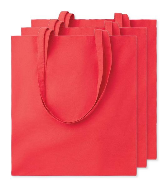 Pack de 3 GiftRetail MO9268 - COTTONEL COLOUR + Sacola de algodão 140 gr / m²