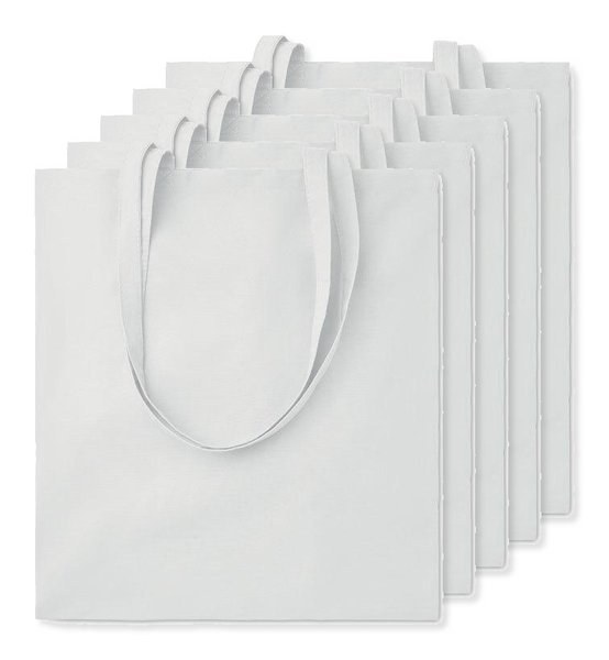 Pack de 5 GiftRetail MO9268 - COTTONEL COLOUR + Sacola de algodão 140 gr / m²