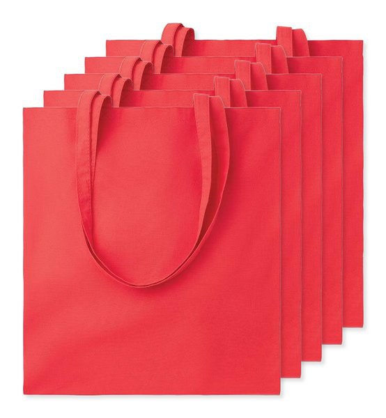 Pack de 5 GiftRetail MO9268 - COTTONEL COLOUR + Sacola de algodão 140 gr / m²