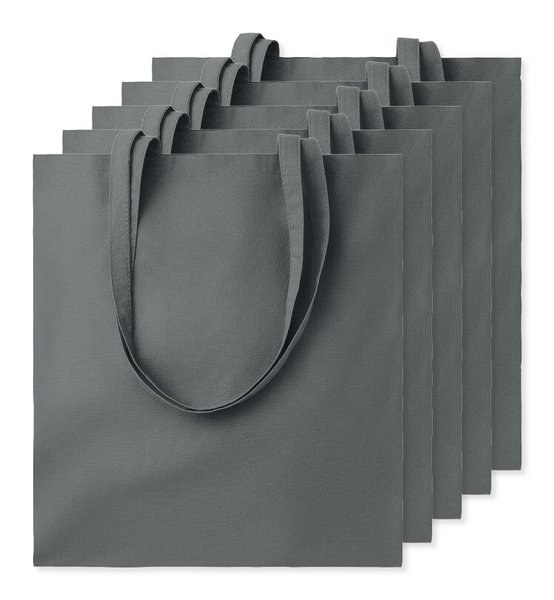 Pack de 5 GiftRetail MO9268 - COTTONEL COLOUR + Sacola de algodão 140 gr / m²