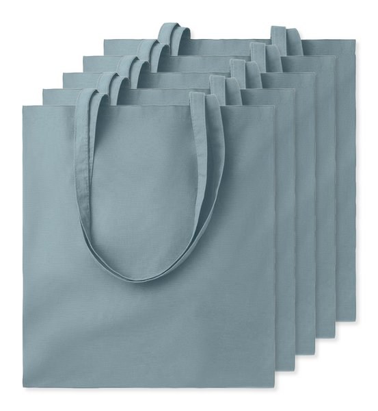 Pack de 5 GiftRetail MO9268 - COTTONEL COLOUR + Sacola de algodão 140 gr / m²