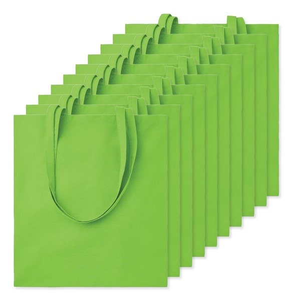 Pack de 10 GiftRetail MO9268 - COTTONEL COLOUR + Sacola de algodão 140 gr / m²