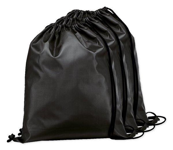 Pack de 3 Egotier 92910 - Saco tipo mochila em 210D com cordões em preto