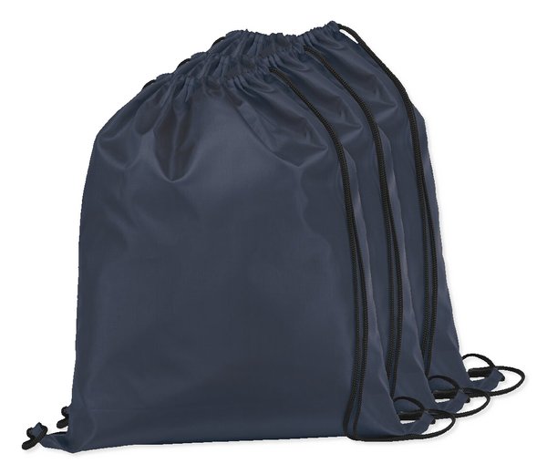 Pack de 3 Egotier 92910 - Saco tipo mochila em 210D com cordões em preto