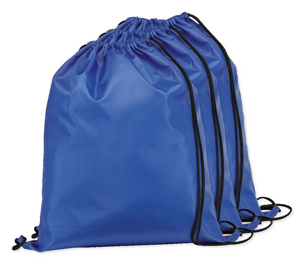 Pack de 3 Egotier 92910 - Saco tipo mochila em 210D com cordões em preto