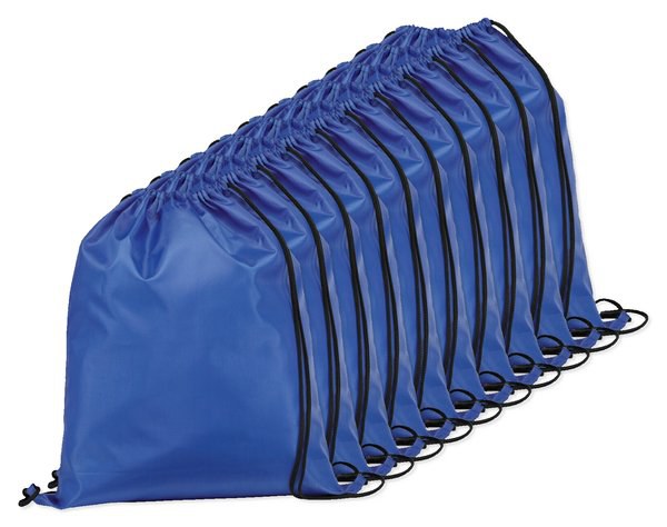 Pack de 10 Egotier 92910 - Saco tipo mochila em 210D com cordões em preto