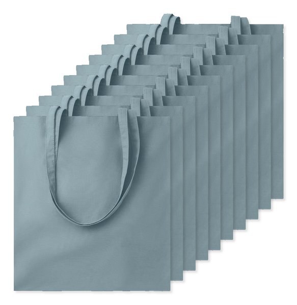 Pack de 100 GiftRetail MO9268 - COTTONEL COLOUR + Sacola de algodão 140 gr / m²