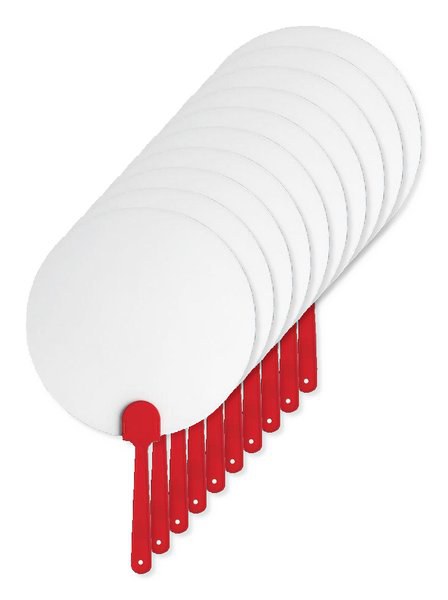 Pack de 10 GiftRetail IT3491 - PAYPAY Ventilador Manual Transparente Elegante