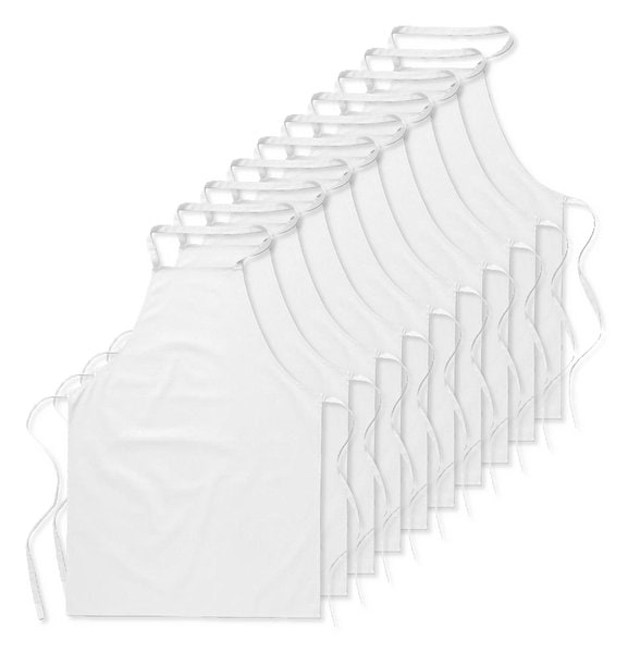Pack de 10 GiftRetail MO7251 - KITAB Avental de cozinha algodão