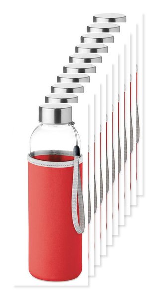 Pack de 10 GiftRetail MO9358 - UTAH GLASS Garrafa de vidro 500ml