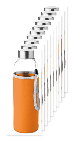 Pack de 10 GiftRetail MO9358 - UTAH GLASS Garrafa de vidro 500ml