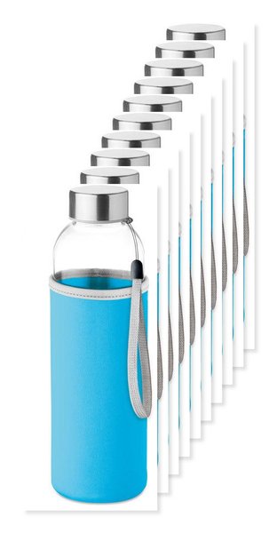 Pack de 10 GiftRetail MO9358 - UTAH GLASS Garrafa de vidro 500ml