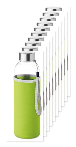 Pack de 10 GiftRetail MO9358 - UTAH GLASS Garrafa de vidro 500ml
