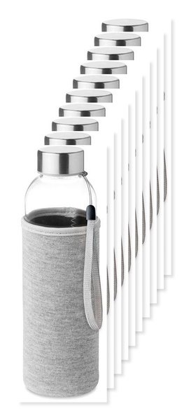 Pack de 100 GiftRetail MO9358 - UTAH GLASS Garrafa de vidro 500ml