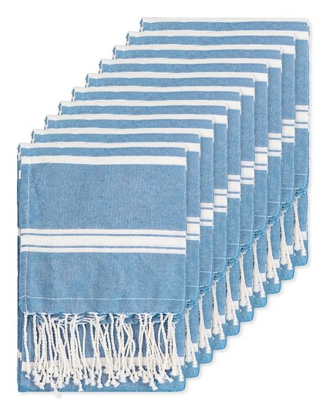 Pack of 10 Goya 39000 - Fouta Style Pareo Towel, 90x180cm, Cotton-Polyester ZANZIBAR