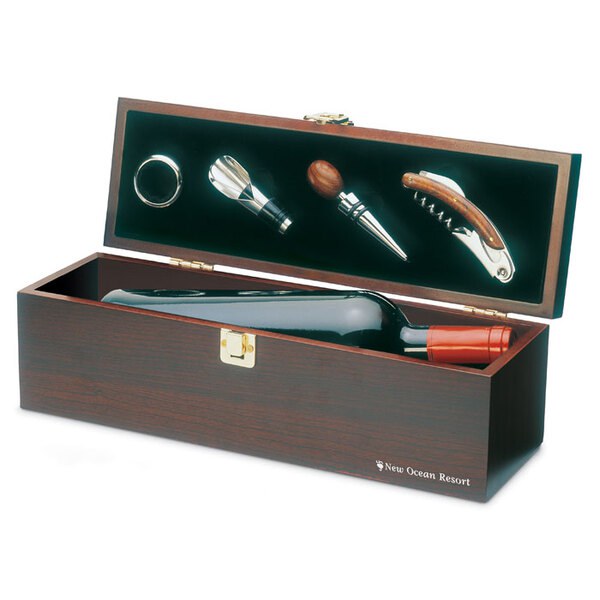COSTIERES Caixa para vinho c/ utensílios - GiftRetail KC2690