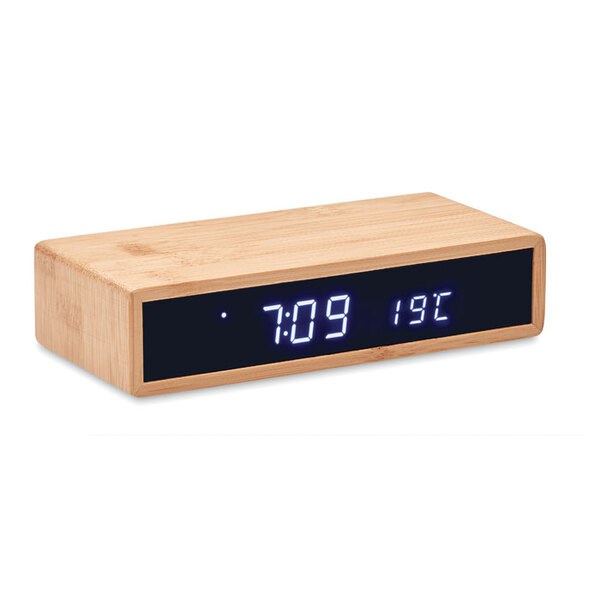 MORO Carregador sem fio em bambu - GiftRetail MO6139