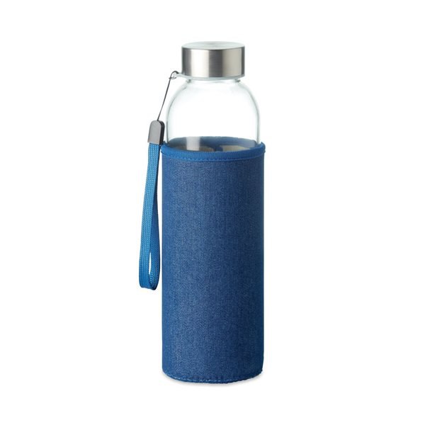 UTAH DENIM Garrafa vidro em bolsa 500 ml - GiftRetail MO6192