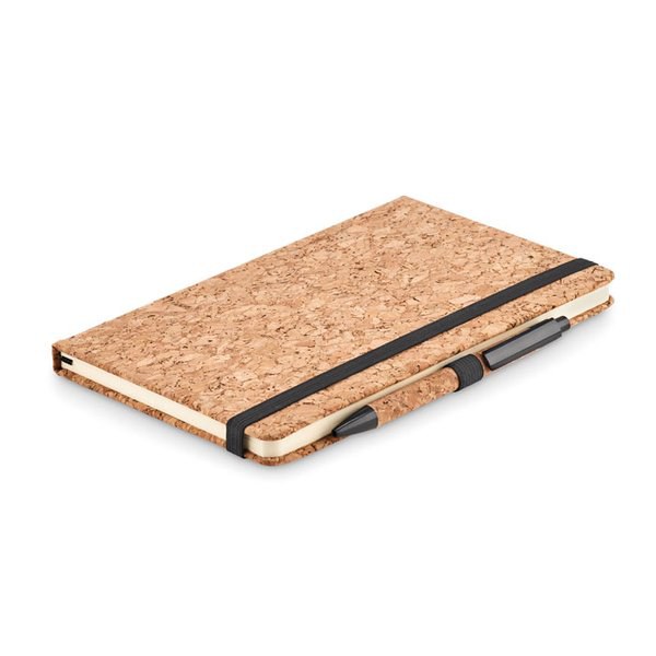 SUBER SET Set bloco A5 e caneta cortiça - GiftRetail MO6202