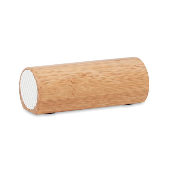SPEAKBOX Altifalante s/ fios 2x5W bambu - GiftRetail MO6219