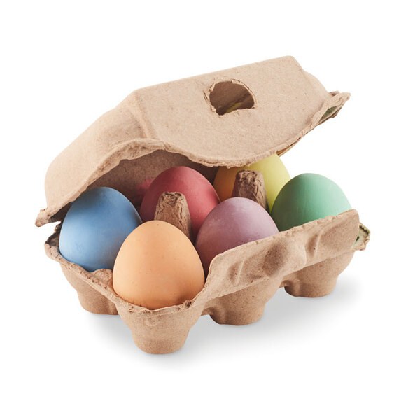 TAMAGO 6 ovos a giz em caixa - GiftRetail MO6479