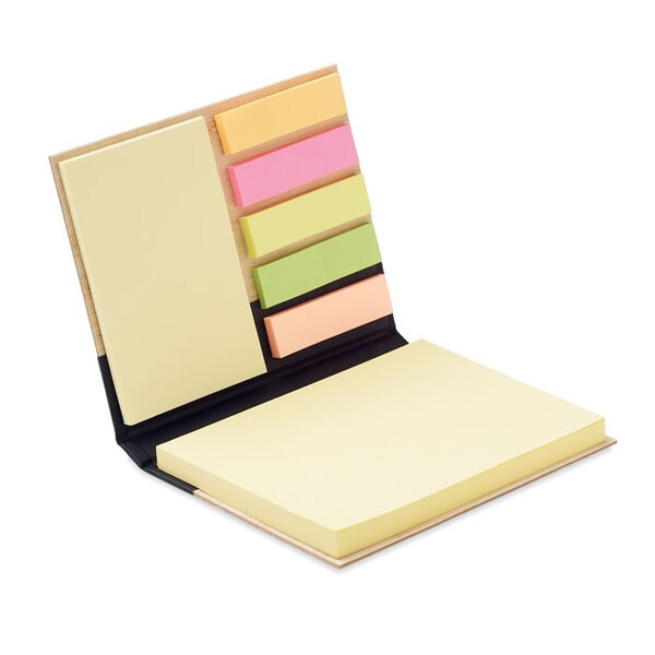 VISIONBAM Set sticky notes capa de bambu - GiftRetail MO6529
